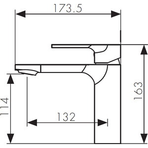 Смеситель для раковины Kaiser Linear хром (59011)