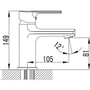 Смеситель для раковины Kaiser Oval хром (56011)