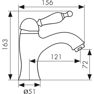 Смеситель для раковины Kaiser Vincent Bronze бронза (31111-1)