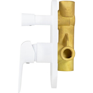 Смеситель для ванны Kaiser Glory White встраиваемый, белый (69277)