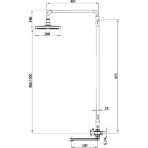 Душевая система Kaiser Cuatro со смесителем, хром (58182)
