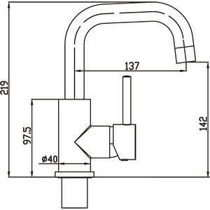 Смеситель для раковины Elghansa Cliq (16A1024)