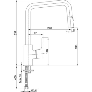 Смеситель для кухни E.C.A. Luna хром (102118049EX)