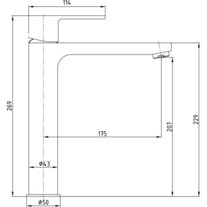 Смеситель для раковины E.C.A. Nita хром (102188035EX)