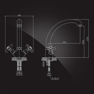 Смеситель для кухни Elghansa Retro Chrome хром (5902754)