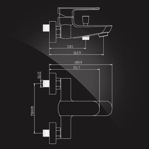 Смеситель для ванны Elghansa Scarlett слоновая кость (2322225-Ivory)