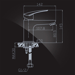 Смеситель для раковины Elghansa Wieden хром (1672909)