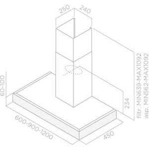 Вытяжка Elica SPOT NG H6 IX/A/90