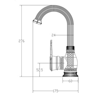 Смеситель для кухни Milacio Vitoria чёрная бронза (MC.506.BBR)