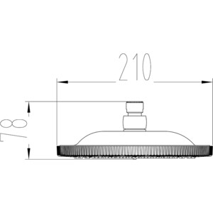 Верхний душ Milacio серебро (MC.001.SL)