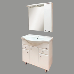 Тумба с раковиной Comforty Сочи 86 белый глянец (00004134639)