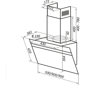 Вытяжка MAUNFELD Medway 60 черный/вставка сатин