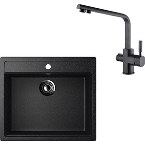 Кухонная мойка и смеситель Ulgran U-104 Kaiser Decor под фильтр (U-104-308, 40144-2)