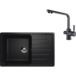 Кухонная мойка и смеситель Ulgran U-400 Kaiser Decor под фильтр (U-400-308, 40144-2)