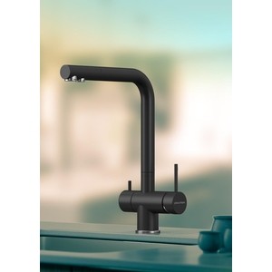 Смеситель для кухни Paulmark Skalen с подключением фильтра, антрацит (Sk213020-401)