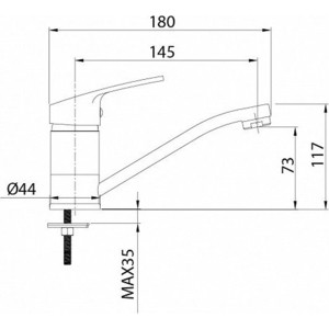 Смеситель для раковины Milardo Simp хром (SIMSBR0M01)