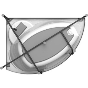 Акриловая ванна Radomir Vannesa Алари 170х120 левая, с каркасом (2-01-0-1-1-218)