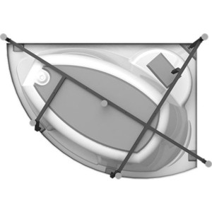 Акриловая ванна Radomir Vannesa Алари 170х120 правая, с каркасом и панелью (2-01-0-2-1-218, 2-21-0-2-0-218)