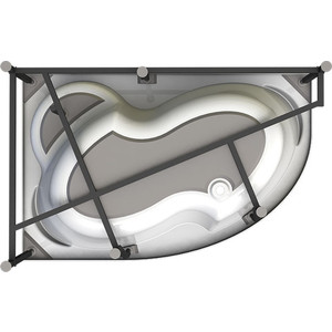 Акриловая ванна Radomir Vannesa Ирма 170х110 левая, с каркасом и панелью (2-01-0-1-1-217, 2-21-0-1-0-217)