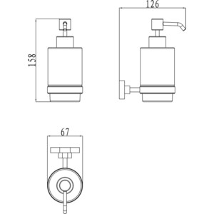 Дозатор для жидкого мыла  (стекло) CR 231 Ravak Chrome (X07P223)
