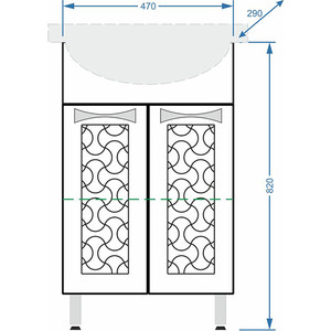 Тумба под раковину Stella Polar Ванда 50 белая (SP-00000200)