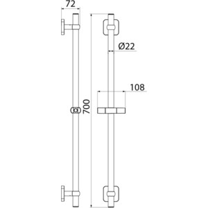 Душевая штанга IDDIS Bild 70 см, хром (BIL7000i17)