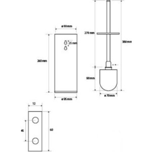 Туалетный ершик Bemeta Dark (102313060)