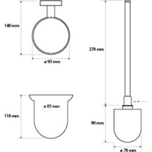 Туалетный ершик Bemeta Dark (104113010)