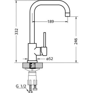 Смеситель для кухни Alveus Oz Monarch серый (1134854)