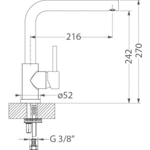 Смеситель для кухни Alveus Fluid Monarch серый (1134843)