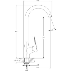 Смеситель для кухни Rush Devon хром (DE7535-22)