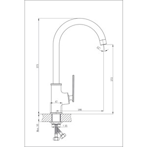 Смеситель для кухни Rush Palm хром (PL2530-22)