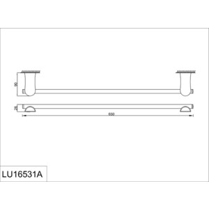 Полотенцедержатель Rush Luson 60 хром (LU16531A)