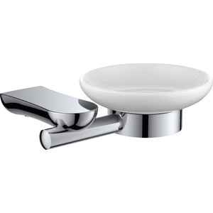 Мыльница Rush Luson керамическая, хром (LU16411)