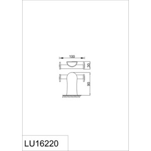 Крючок Rush Luson двойной, хром (LU16220)