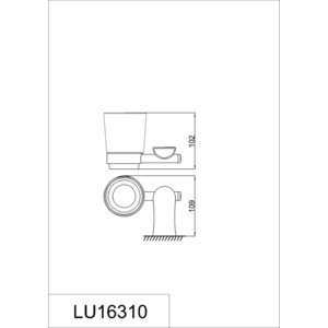 Держатель стакана Rush Luson одинарный, хром (LU16310)