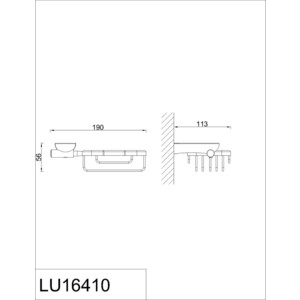 Мыльница решетка Rush Luson хром (LU16410)