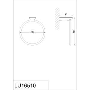 Полотенцедержатель Rush Luson кольцо, хром (LU16510)