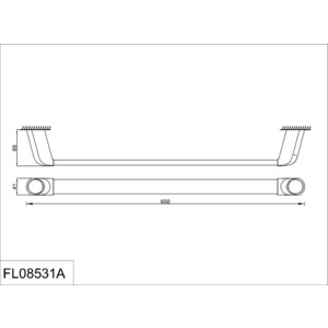 Полотенцедержатель Rush Flores 60 хром (FL08531A)