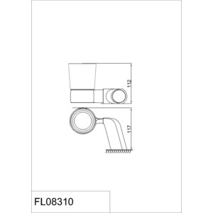 Держатель стакана Rush Flores одинарный, хром (FL08310)