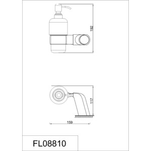 Дозатор жидкого мыла Rush Flores хром (FL08810)