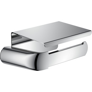 Держатель туалетной бумаги Rush Flores с крышкой, хром (FL08111B)