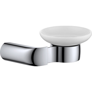 Мыльница Rush Flores керамическая, хром (FL08411)