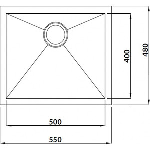 Кухонная мойка Kaiser KSM-5548 нержавеющая сталь (KSM-5548)