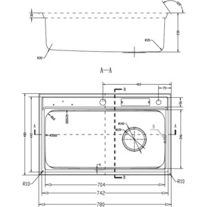 Кухонная мойка и смеситель Kaiser KSM-7848 нержавеющая сталь (KSM-7848, LM3070C)