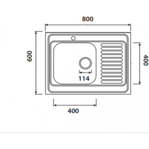 Кухонная мойка Kaiser KSS-8060R правая, нержавеющая сталь (KSS-8060R)