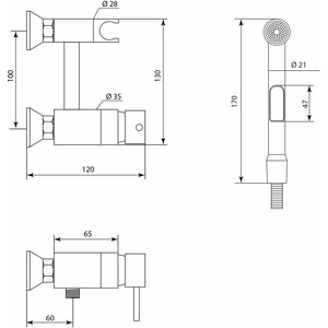 Гигиенический душ Славен Город с гигиенической лейкой, хром (СЛ-ОД-Д51)