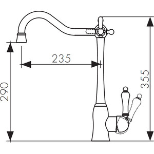 Смеситель для кухни Kaiser Vincent под фильтр, серебро (31944-5)