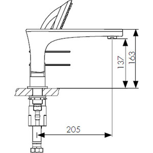 Смеситель на борт ванны Kaiser Star на 4 отверстия, хром (02222)