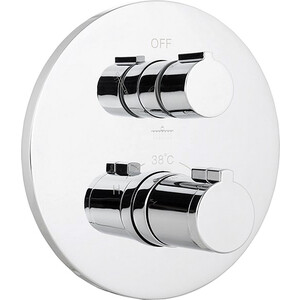 Термостат для ванны Kaiser Areva на три выхода, с механизмом, хром (08077)